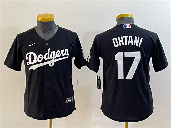 Youth Los Angeles Dodgers #17 Shohei Ohtani Black Stitched Baseball Jersey Youth Los Angeles Dodgers #17 Shohei Ohtani Black Stitched Baseball Jersey